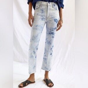 MOTHER | The Insider Ankle Fray In A Tizzy Tie Dye Jeans Size 28